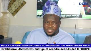 Dr Chakirou AMOUSSOU recadre JeanEudes MITOKPE [upl. by Bengt]