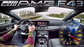 Mercedes E Class 2017 ACCELERATION amp TOP SPEED E43 AMG Autobahn Drive by AutoTopNL [upl. by Verene]