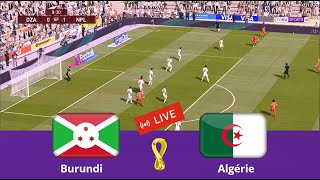 Algérie vs Burundi en direct aujourdhui match amical complet Simulation de football Gameplay PC [upl. by Willamina590]