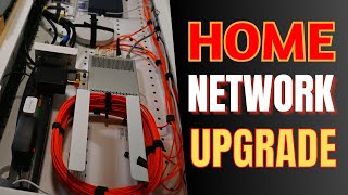 Home Networking Upgrade  10Gb Fiber UPS CAT6 Gigabit  ULTRA CLEAN NETWORK PANEL SETUP [upl. by Cloe877]