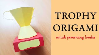 EASY 3D ORIGAMI TROPHY [upl. by Webber]