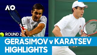 Egor Gerasimov vs Aslan Karatsev Match Highlights 2R  Australian Open 2021 [upl. by Nibbor]