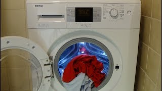 Synthetics wash program BEKO WMB 51441 Washing machine  synthetic fabrics lavadora movie 137 [upl. by Aniad]