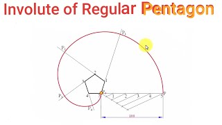 Involute of a Regular Pentagon With 20 mm Sides [upl. by Bernj]