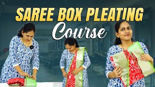 Saree box folding  in Telugu beauticianCourse sareeprepleating [upl. by Lindsey]