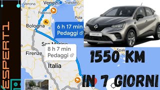 Renault Captur Gpl consumi reali dopo una vacanza di 1550km in 7 giorni [upl. by Lrak596]