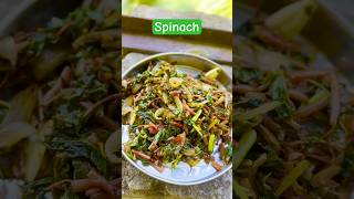 Odia Cuisine… Saga Bhaja କୋଶଳା ଶାଗ ଭଜା 😍 love food spinach cuisine odia foodlover [upl. by Akima457]