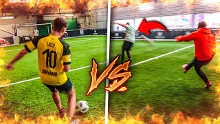 EXTREME 3 VS 3 FUßBALL CHALLENGE Tor zu Tor [upl. by Inahet]