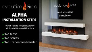 Evolution Fires Simple Installation Vegas 72 Wall Mounted Electric Fireplace [upl. by Ivek581]