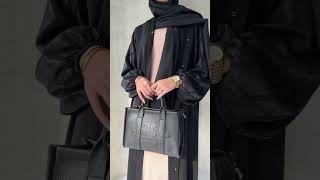 Kolu Lastikli Baklava Desen Ferace abaya outfitideas tesettür fashion ootd hijab ferace [upl. by Alleciram]