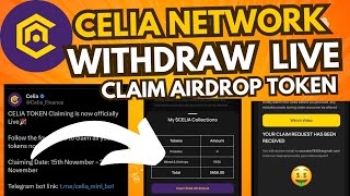 Celia Network Withdraw Celia Airdrop Claim Celia withdraw received Celia listing price Celia claim [upl. by Nylodnarb]