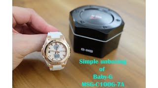 Simple unboxing of BabyG model MSGC100G7ADR [upl. by Sension]