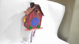 DIY Cuckoo Clock  Cuckoo Paper craft [upl. by Idalla]