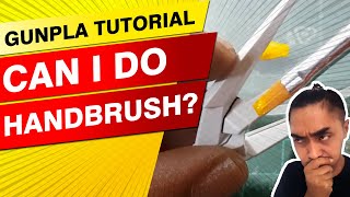 HAND BRUSH CUSTOM PAINT  GUNPLA  GUNDAM ガンダム TUTORIAL [upl. by Kalagher]