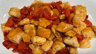 POLLO E PEPERONI IN AGRODOLCE di Betty e Marco  Ricetta facile e veloce  SUB ENG [upl. by Aserej]