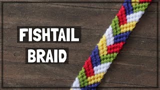 Fishtail Braid Friendship Bracelet Tutorial CC [upl. by Nanny108]