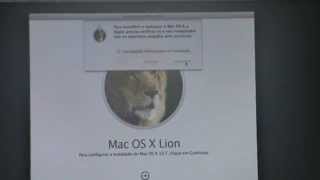 Erro Instalação MAC OS X Lion 107  MacbookPro [upl. by Tavia830]