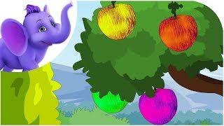 Colorful Apples  Nursery Rhyme with Karaoke [upl. by Adnawuj622]