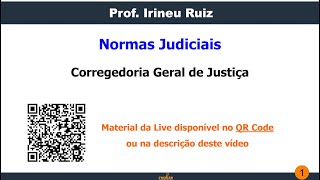 Normas Judiciais  Corregedoria Geral de Justiça do TJSP  Concurso de Oficial de Justiça  parte 1 [upl. by Sibilla]