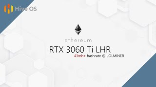 43mh Ethereum Hashrate with RTX3060 Ti LHR [upl. by Attenov]