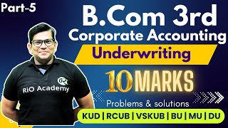 Bcom 3rd sem  Company  Corporate account  UNDERWRITING Problems and solutions  Part4 [upl. by Siloum204]