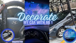 DECORATE my car with me🩵🚙 car wash organization and more 🥳 [upl. by Edelman868]