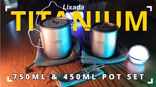 Solid Value   Lixada 750450ml Titanium pot set [upl. by Raila]