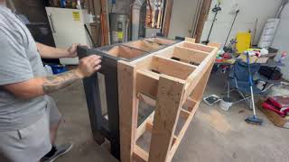 How To DIY FISH TANK STAND 75 Gallon Aquarium Rack  DOUBLE DECKER [upl. by Aicirtak]