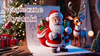 🎄 Świąteczne Rysunki Mikołaj Renifery i Magiczne Elfy 🎅✨ [upl. by Cuhp882]