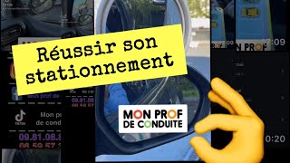 Réussir son stationnement bataille MON PROF DE CONDUITE moniteur permis centre examen [upl. by Aiduan]