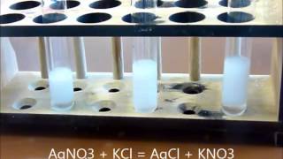 Qualitative Analyse Nachweis von Chlorid mit Silbernitrat AgNO3 [upl. by Halyhs]