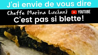 Recette Tourte aux blettes Cheffe Marina Luciani [upl. by Mateusz397]