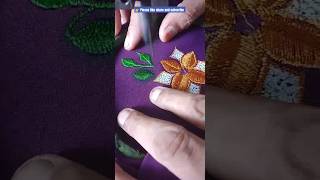 3d beautiful embroidery design 3d 3dflowers embroiderydesigns machineembroidery art youtube [upl. by Yelraf232]