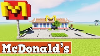 Wie baut man ein McDonalds in Minecraft  Minecraft Deutsch McDonalds Bauen Tutorial [upl. by Rufena]