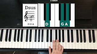 How Dsus Chord on Piano [upl. by Amr855]