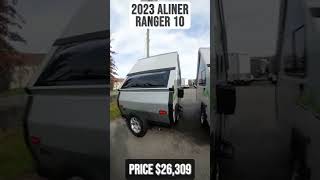 2023 Aliner Ranger 10 A Frame Travel Trailer Tour  Beckleys RVs [upl. by Aicirtam837]