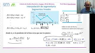 Interpolación Segmentaria Cuadrática quadratic spline AN [upl. by Karee697]