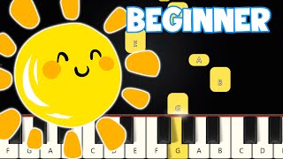 You Are My Sunshine  Folk Song  Beginner Piano Tutorial  Easy Piano [upl. by Oihsoy]