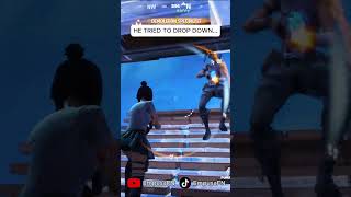 HE TRIED TO DROP DOWN ON ME fortnite foryou fyp [upl. by Hgielsel]