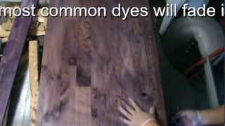 HOW TO USE FABRIC DYE TO STAIN WOOD TUTORIAL [upl. by Debra]