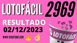 🍀 Resultado Lotofácil 2969 [upl. by Nodmac366]