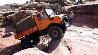 Unimog U1250 leaving Golden Spike trail [upl. by Aicilef548]