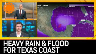 Tropical Rainstorm to Bring Heavy Rain Coastal Flooding to Texas Coast [upl. by Ziul]