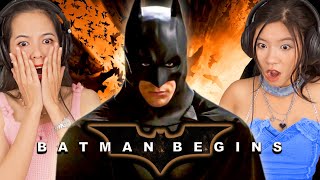 Foreign Girls React  Batman Begins  First Time Watch [upl. by Naillik]