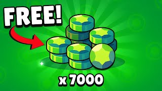 How I Got 7000 FREE Gems in Brawl Stars [upl. by Wylde821]