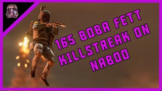 Star Wars Battlefront II 165 Boba Fett Killstreak Naboo  Galactic Assault [upl. by Garrot]