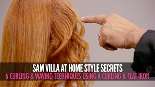 6 Different Ways To Curl Your Hair  Sam Villa [upl. by Camilia]