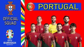 PORTUGAL OFFICIAL SQUAD UEFA EURO 2024  Portugal Final Squad euro 2024  UEFA EURO 2024 [upl. by Aleiram]