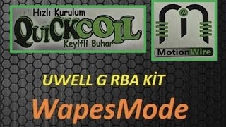 uwell caliburn G RBA coil tasarimi incelemesimotionwire [upl. by Esom58]