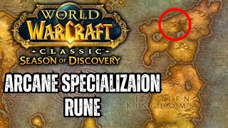 Arcane Specialization Rune Location  Season of Discovery Phase 4 [upl. by Sirehc599]